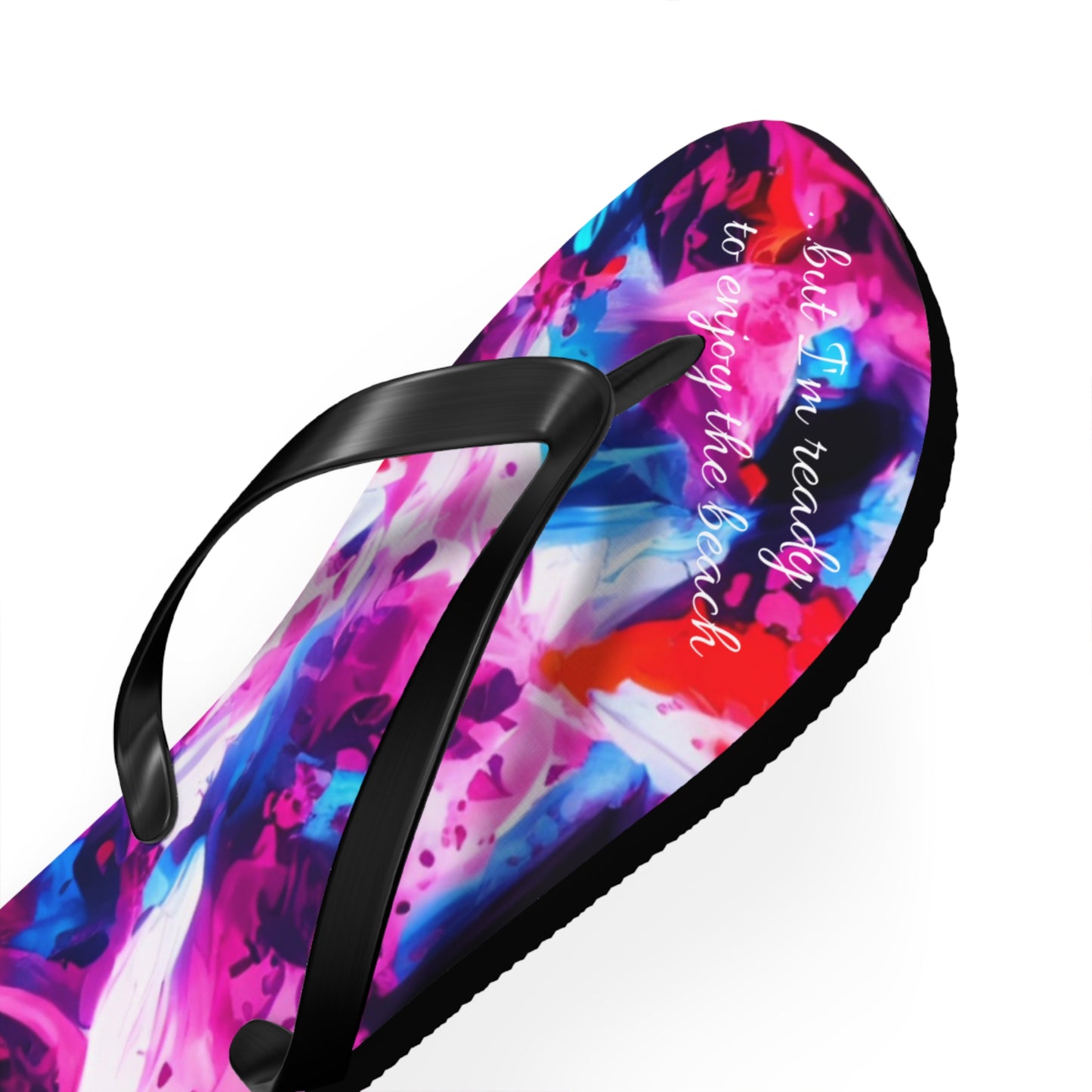 Colorful Abstract Flip Flops - Vibrant Summer Footwear for Beach Lovers