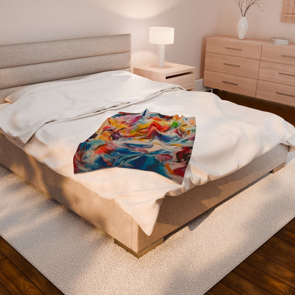 Velveteen Plush Blanket - Abstract Art by prcliffertart